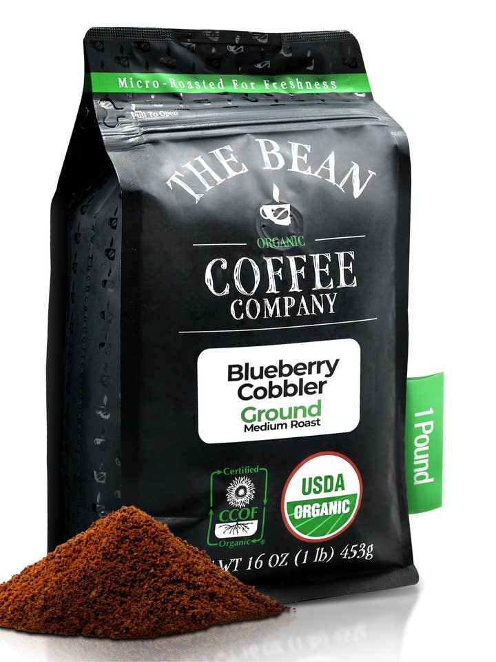 Organic Blueberry Cobbler Coffee for wholesale by The Bean Coffee Company