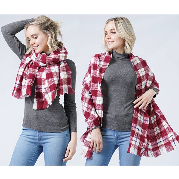 Jewelry Max - Wholesale Scarf - Women's - ( #251 ) PLAID OBLONG SCARF0