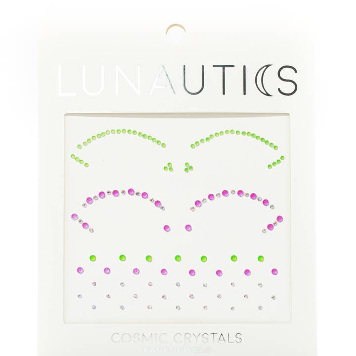 Lunautics - Vendita all'ingrosso Glitter/Illuminante corpo - Adesivi per viso e occhi con pieghe al neon