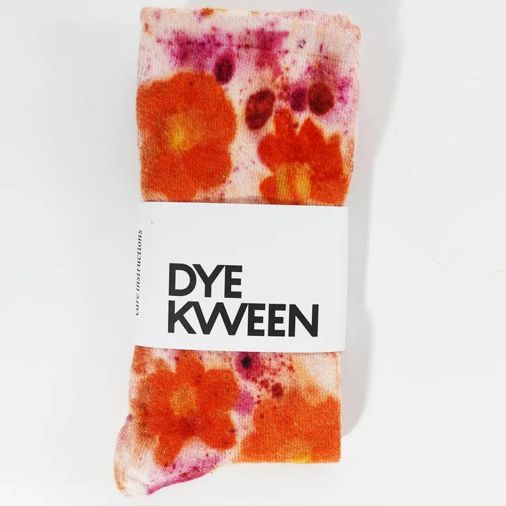 DYE KWEEN - Wholesale Socks - Women's - Flower Power Cotton Crew Sock10