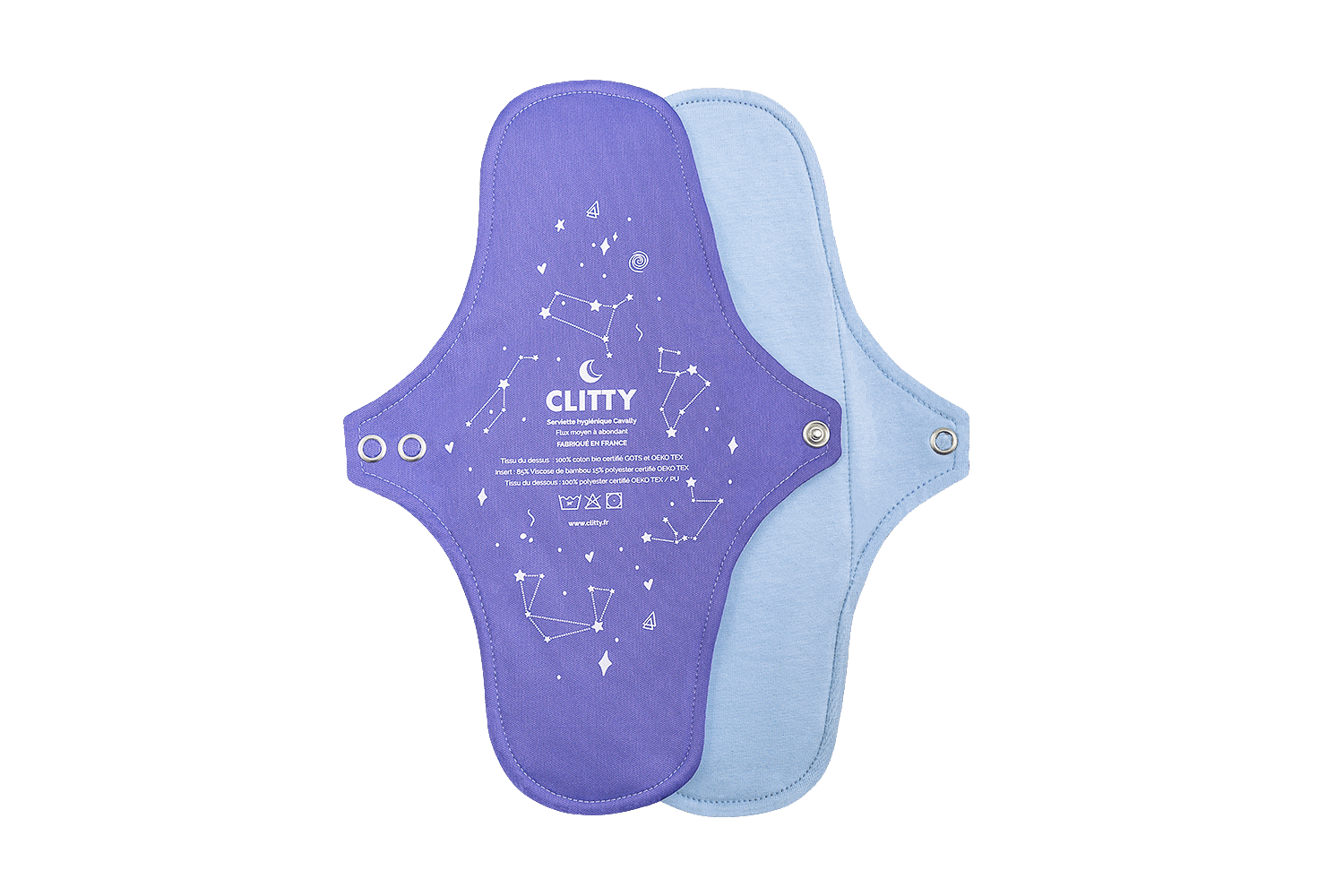 Clitty - Vente Culotte menstruelle – femme - Cavally - Serviette hygiénique lavable flux moyen à abondant1