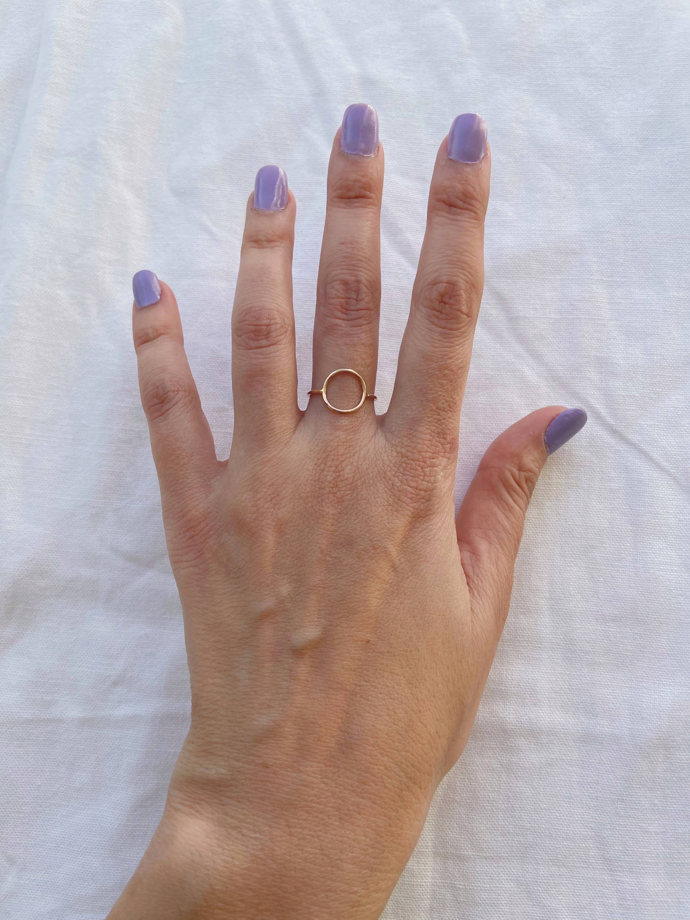 AVA Handmade Jewelry – Engroshandel Båndring – Åben cirkel Ring; Dainty Ring; Minimalistisk Ring; Guld Fyld Ring; Sterling Silver Ring; Karma Ring; Gave til hende; Tynd Ring; Infinity Ring7