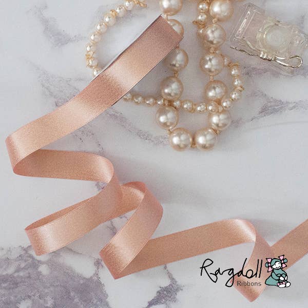 22mm Rose Gold Sparkle Ribbon - 10 Meter Roll for wholesale by Imaginediy