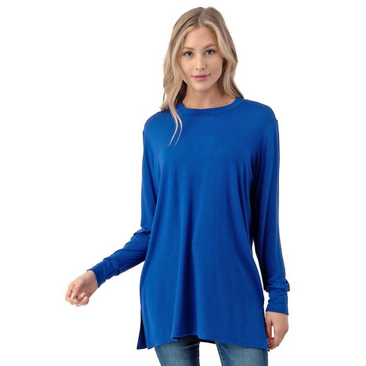 Azules Clothing – wholesale Tunika - Dam – ATP-2310RS Långärmad dubbel sida slits tunika26