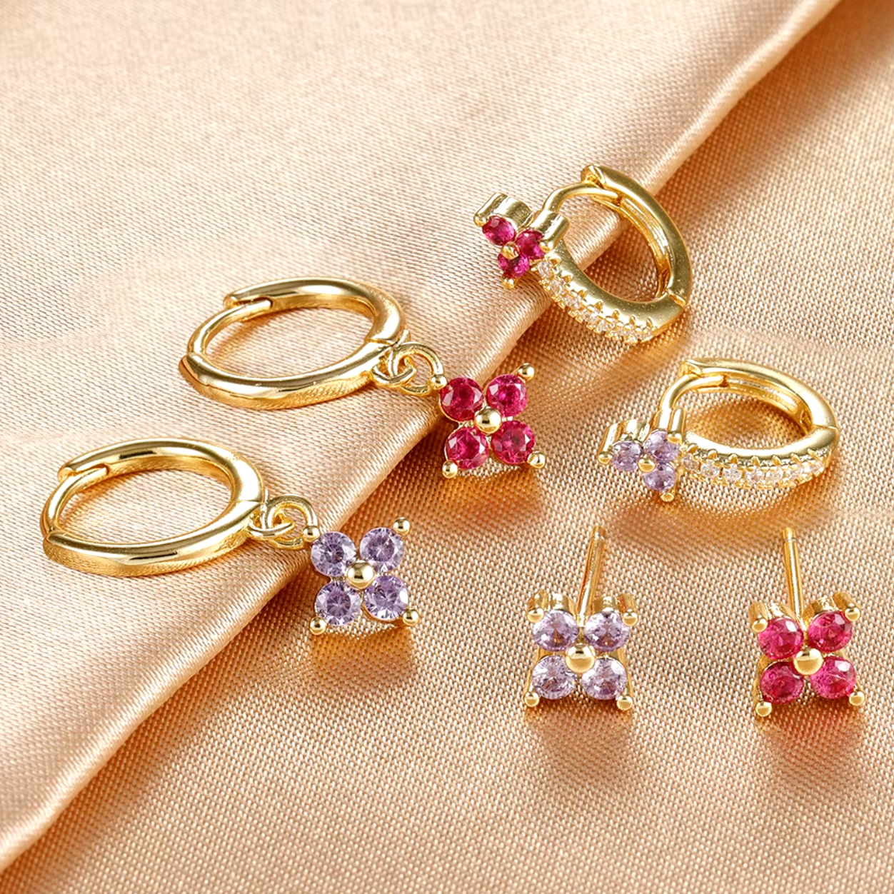 Folie à Trois - Vente Parures de bijoux - Ensemble Daria de bijoux en acier inoxydable10