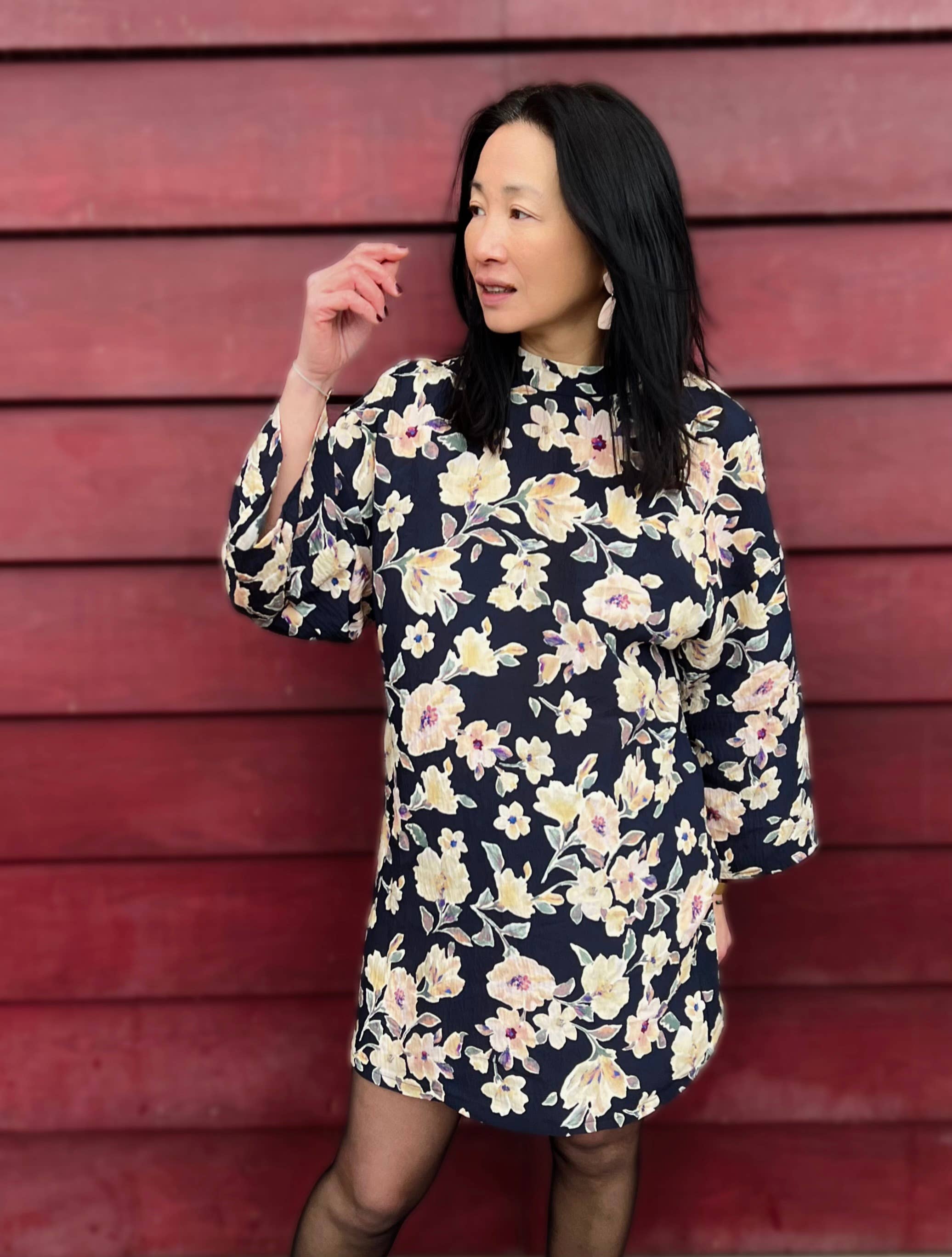 MY DRESS MADE - Wholesale Fabric - Satin and textured viscose fabric CAMELIA - Printed in France2