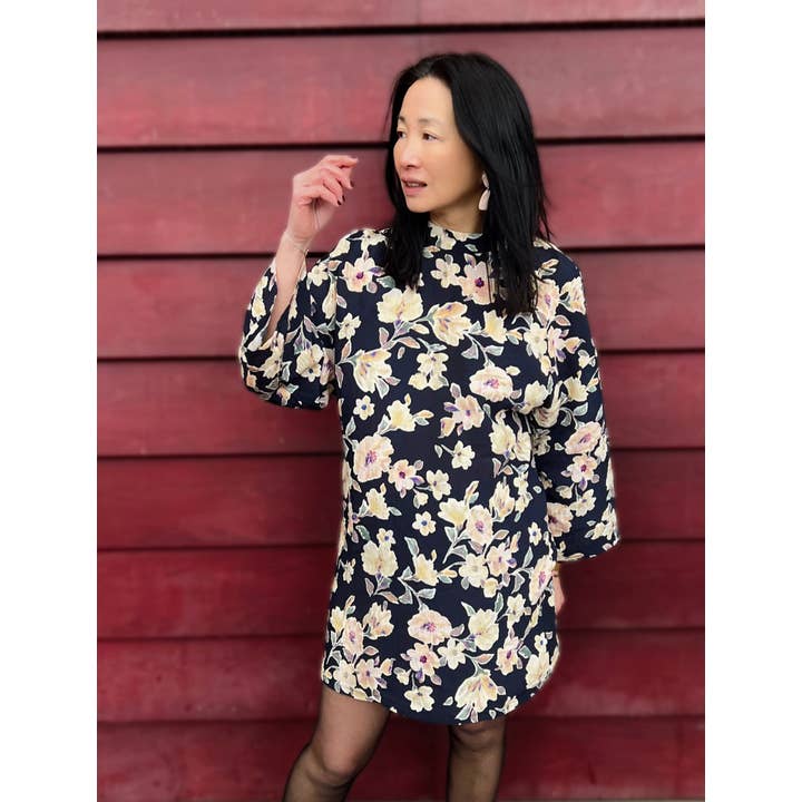 MY DRESS MADE - Wholesale Fabric - Satin and textured viscose fabric CAMELIA - Printed in France2