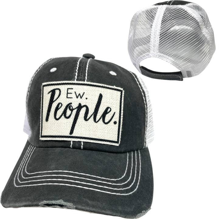 dkhandmade - Wholesale Trucker Hat - Unisex - EW PEOPLE BALL CAP | UNISEX HAT | DISTRESSED2