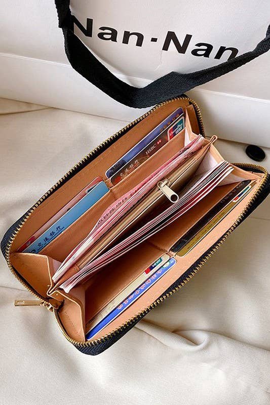 ACCITY - Wholesale Wallet - Women's - STONE PATTERN DOUBLE LAYER WALLET_CUAB00613