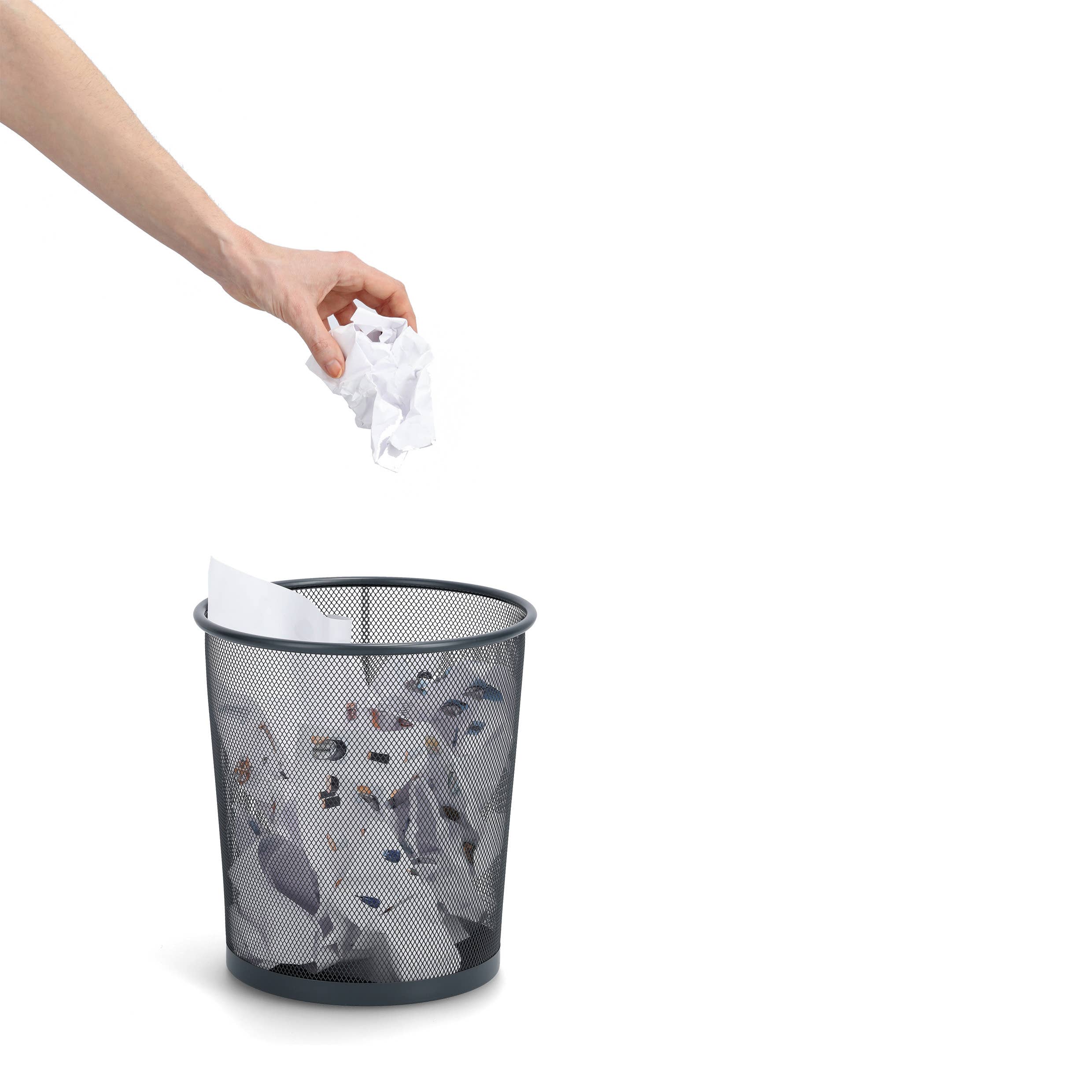 Wastebasket, mesh, anthracite for wholesale on Faire2