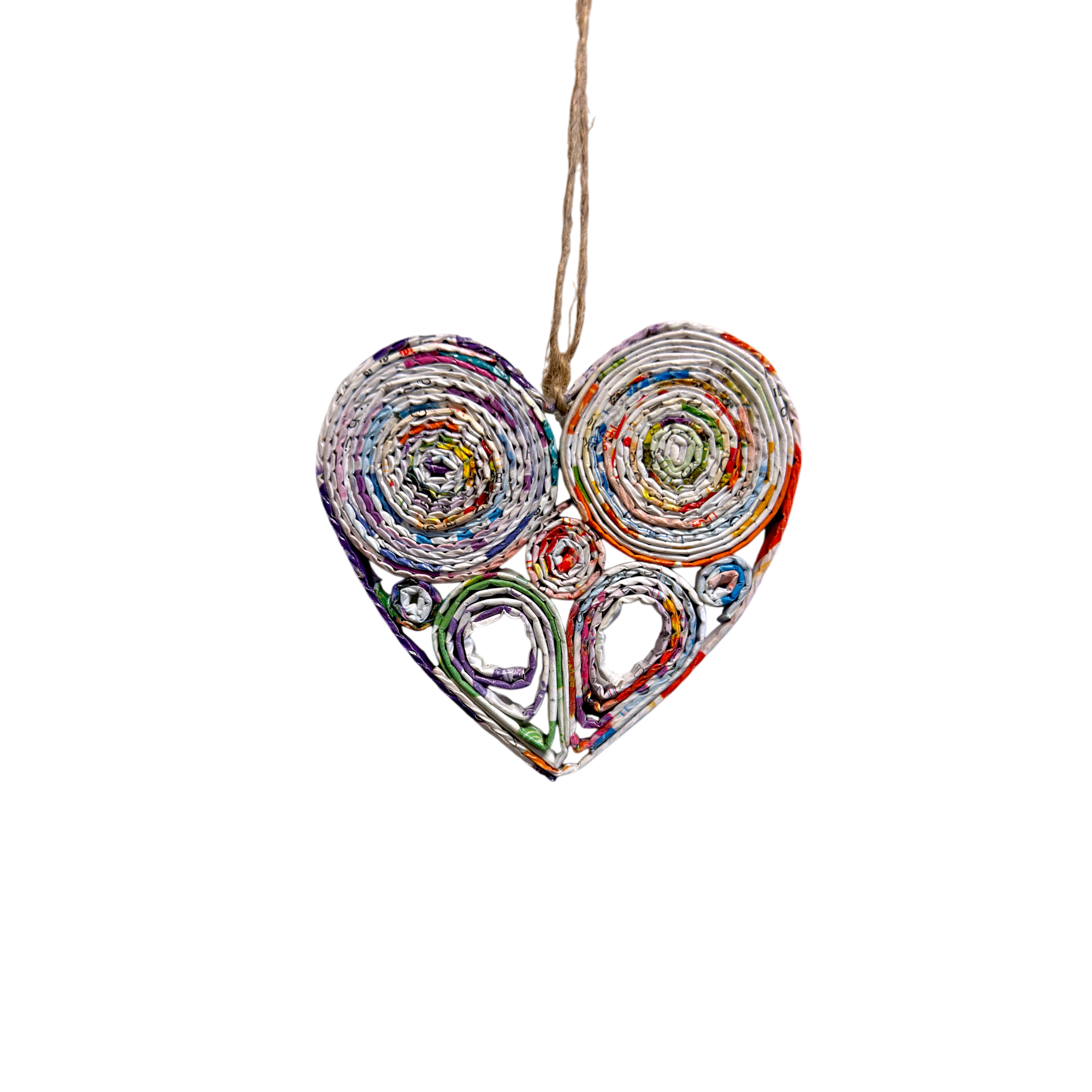 The Upcycled Paper Company - Wholesale Ornament - Heart Valentine Ornament - Recycled Paper 1