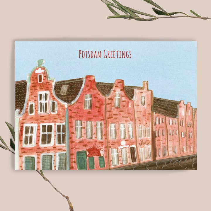 Postkarte / Potsdam / Motiv handgemalt/ nachhaltig für den Großhandel von Elena Klein