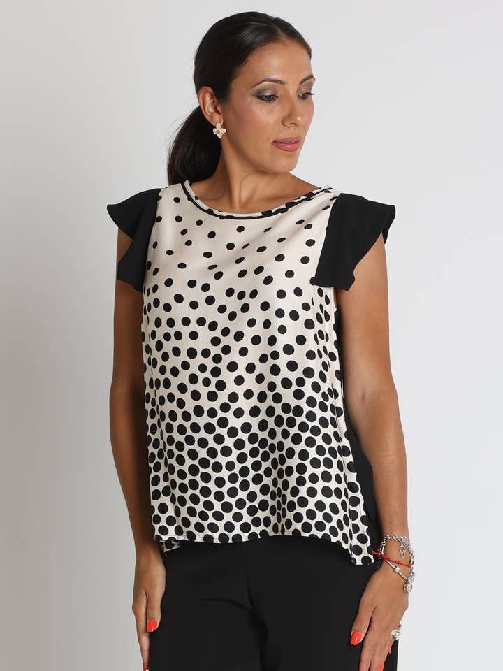 383336N T-SHIRT FRENTE BOLINHAS por atacado de LOURDES CASTILLO