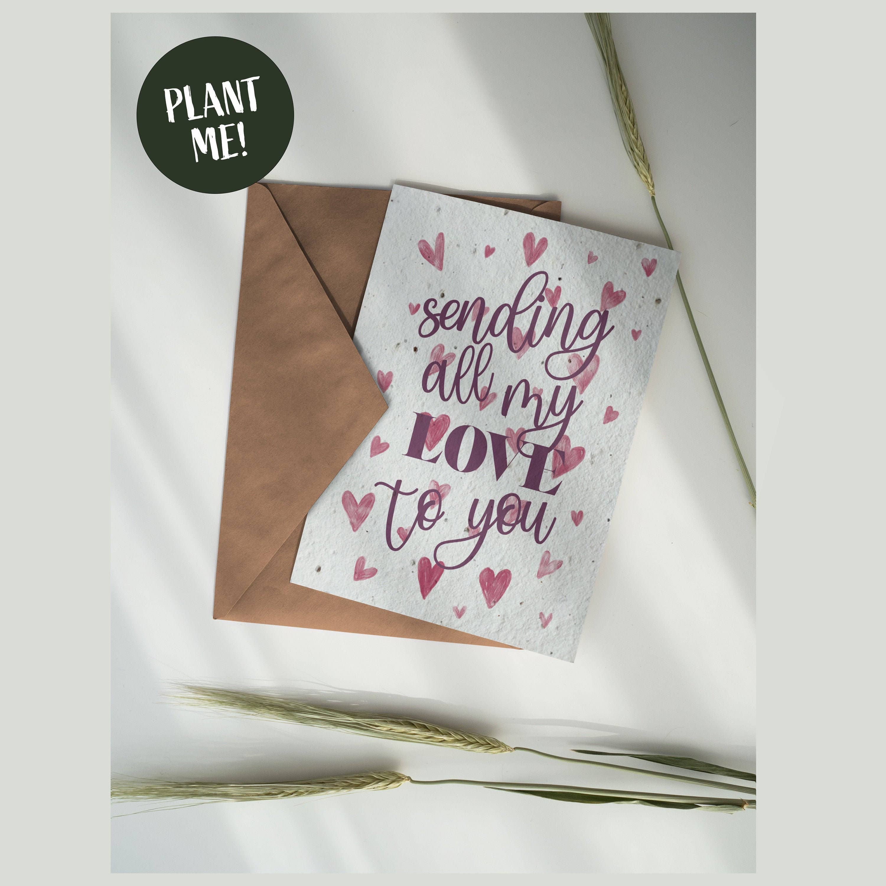 Purcell-Green Studios – wholesale Love card – Sending all my love to you Plantable Greeting Card