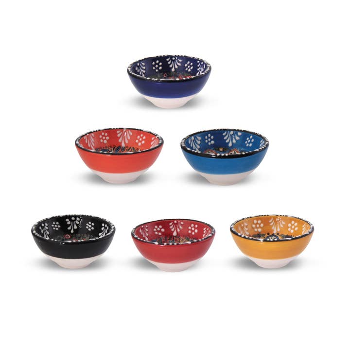 Set of 6 Ceramic Dip Bowls – Rochelle, Rochelle Bloom – 8cm for wholesale by Bascuda