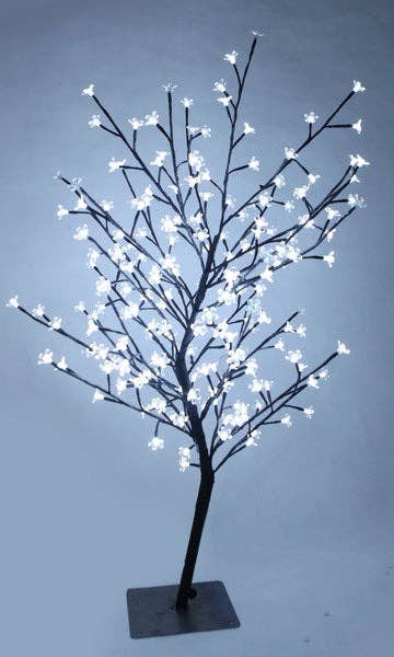 Hi-Line Gift Ltd. - Wholesale Outdoor Ornament/Decor - Floral Outdoor Cherry Tree - 208 Led+ 6 Glimmering Lights0