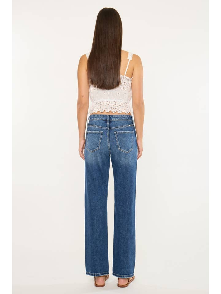 DARK HIGH RISE STRAIGHT JEANS-KC2177D for wholesale on Faire8