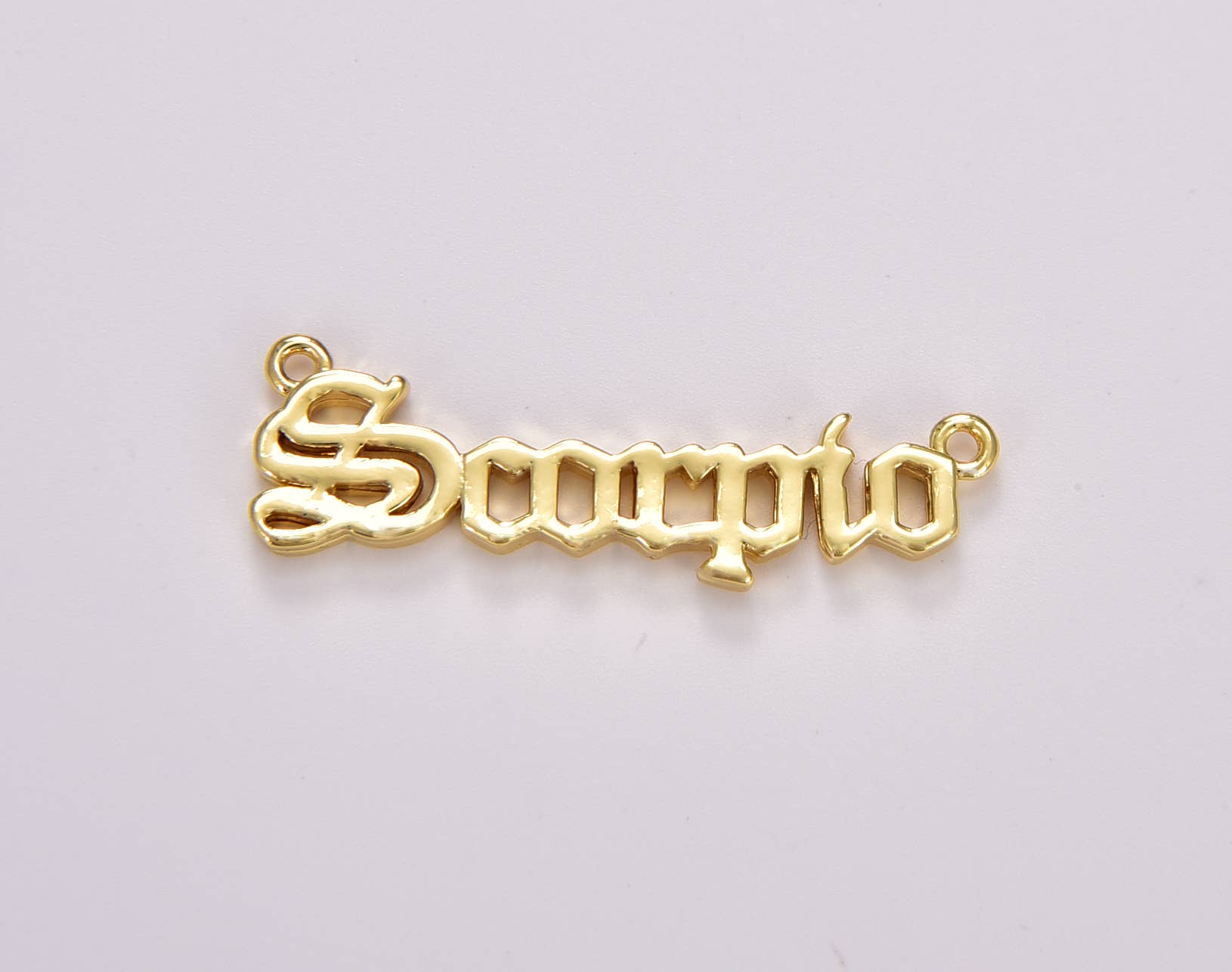 Beads Creation – wholesale Individual charm/pendant – Old English Font Astrology Zodiac Charms Connector, CN4397