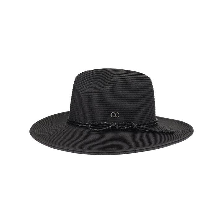 C.C Beanie - Wholesale Straw Hat - Women's - Leather Rope Band C.C Panama Hat PNC0012