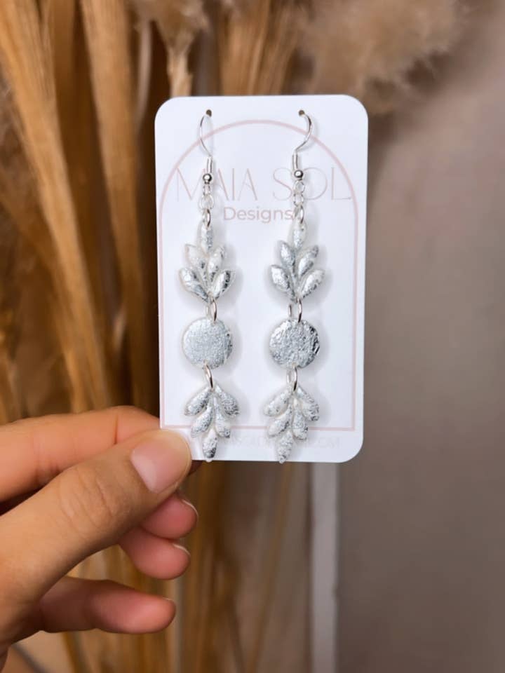 Silver Dangle Earrings for wholesale by Maia Sol Designs