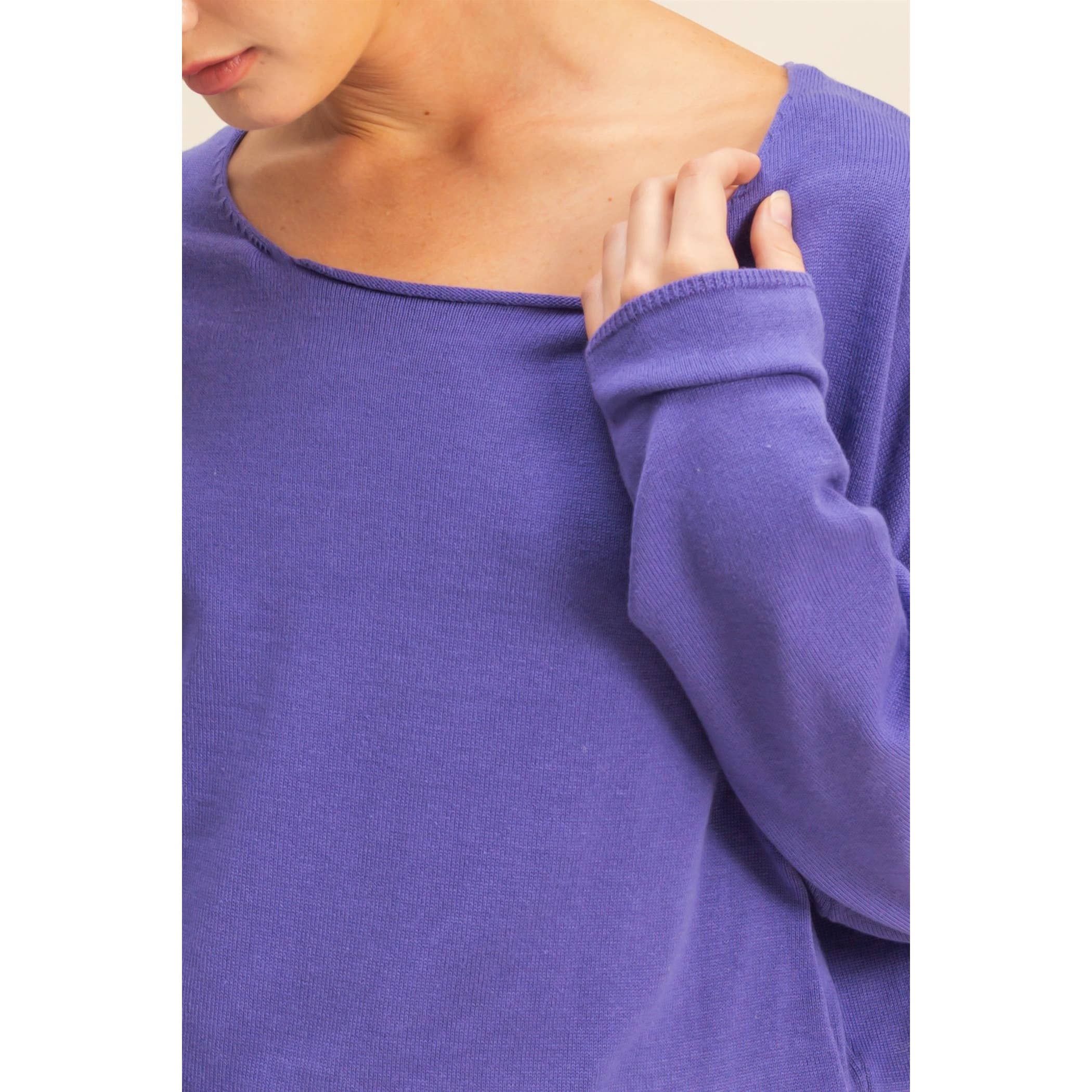 HYFVE - Wholesale Knit Sweater - Women's - Wide Neck Drop Shoulder Relaxed Fit Sweater10