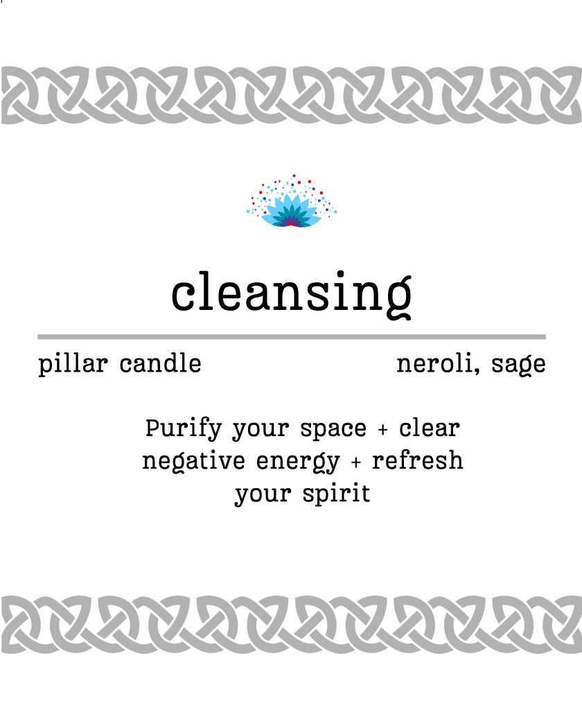 Vrinda - Wholesale Pillar Candle - Manifestation Pillar Candle Cleansing 7"x1.5"1