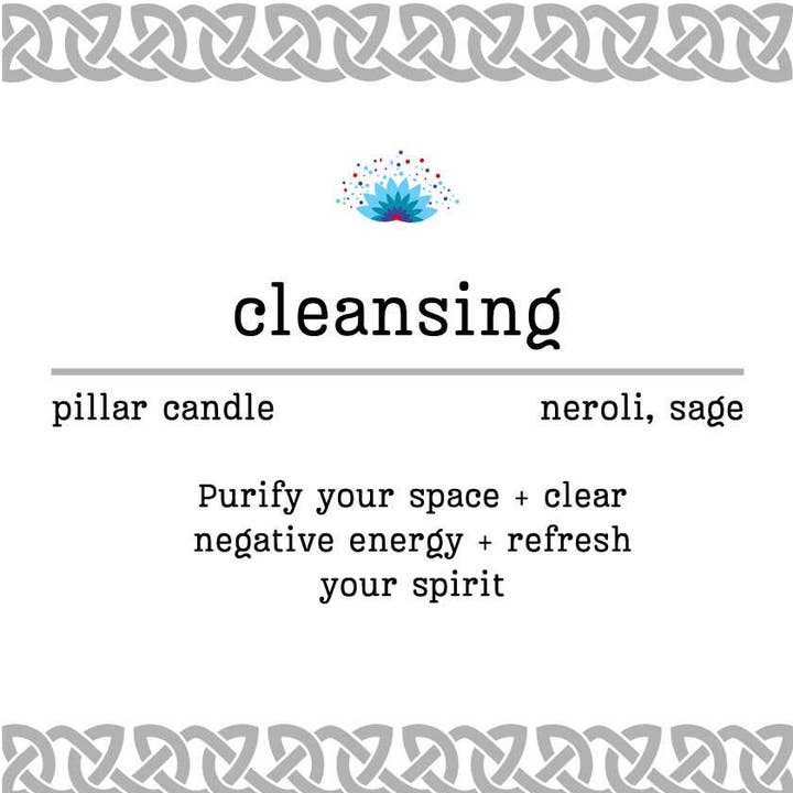 Vrinda - Wholesale Pillar Candle - Manifestation Pillar Candle Cleansing 7"x1.5"1