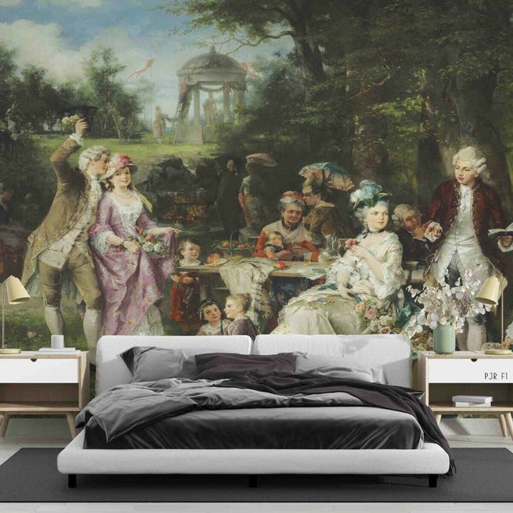 3D Oil Painting Tree Woman Grassland Wall Mural Wallpaper YXL 822 for wholesale by Jess Art Decoration