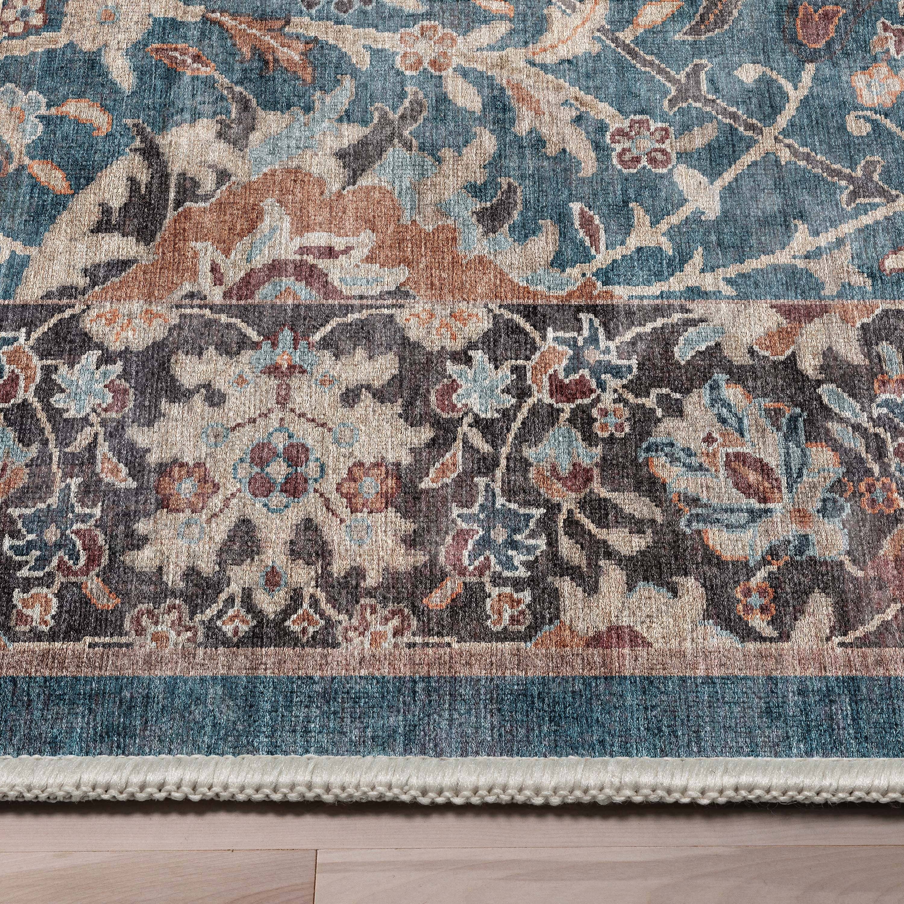 Well Woven - Vendita all'ingrosso Tappeto - Tappeto Liana Vintage Oriental Teal a trama piatta5