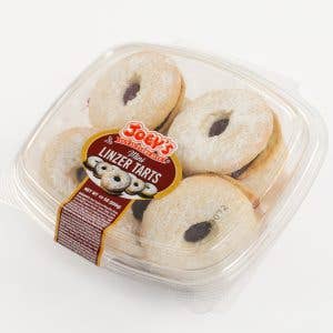 Long Island Candy Factory - Vendita all'ingrosso Biscotti - Joey's NY MiNi Clamshell Linzer Crostata e gelatina di lamponi 10oz0