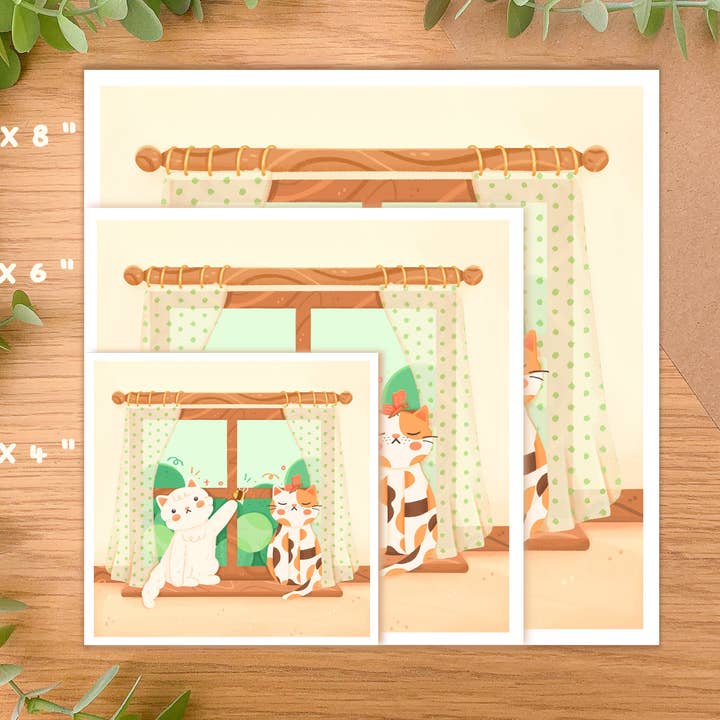 Créatures mignonnes - Impression artistique carrée pour la vente par Laurel Mae Art