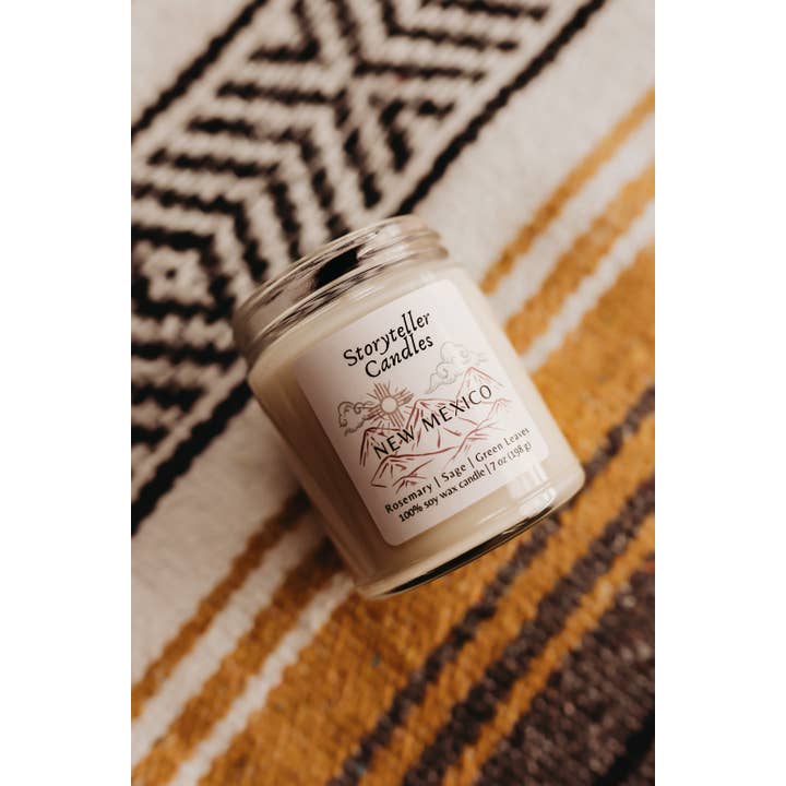 Storyteller Candles - Wholesale Jar/Filled Candle - New Mexico, 100% Soy Wax 7oz Candle
