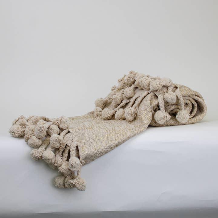 Pom-Pom Metallic Pattern Throw and other Purchase Wholesale gold pom poms. Free Returns & Net 60 Terms on Faire trending on Faire.