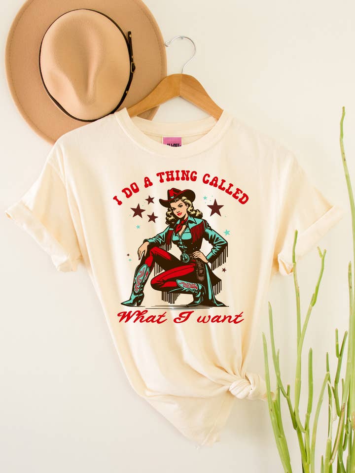 I Do What I Want Graphic Tee - Vintage White for wholesale by Ali Dee