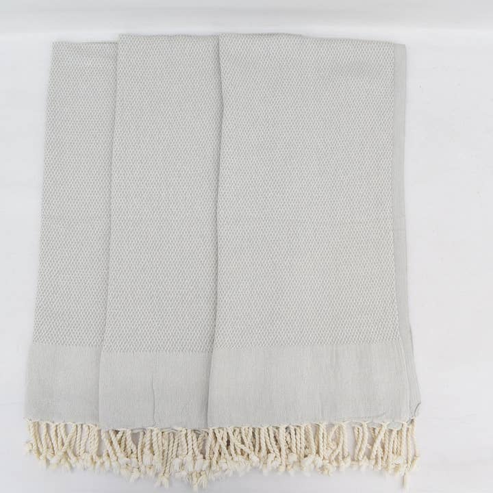 Organic Turkish Towels - Wholesale Hand Towel - Turkish Hand Towel Light Gray Bll-Cfttrfl-Pshkr6