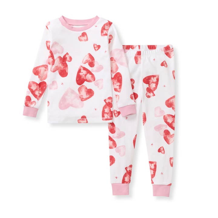 I Heart You Organic Cotton Two-Piece Pajamas for wholesale by Burt's Bees Baby