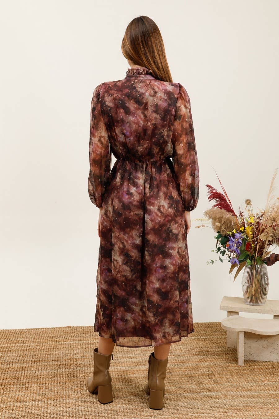 MOOYA - Wholesale Dress - Women's - Flowy long dress with gradient print - M211-13