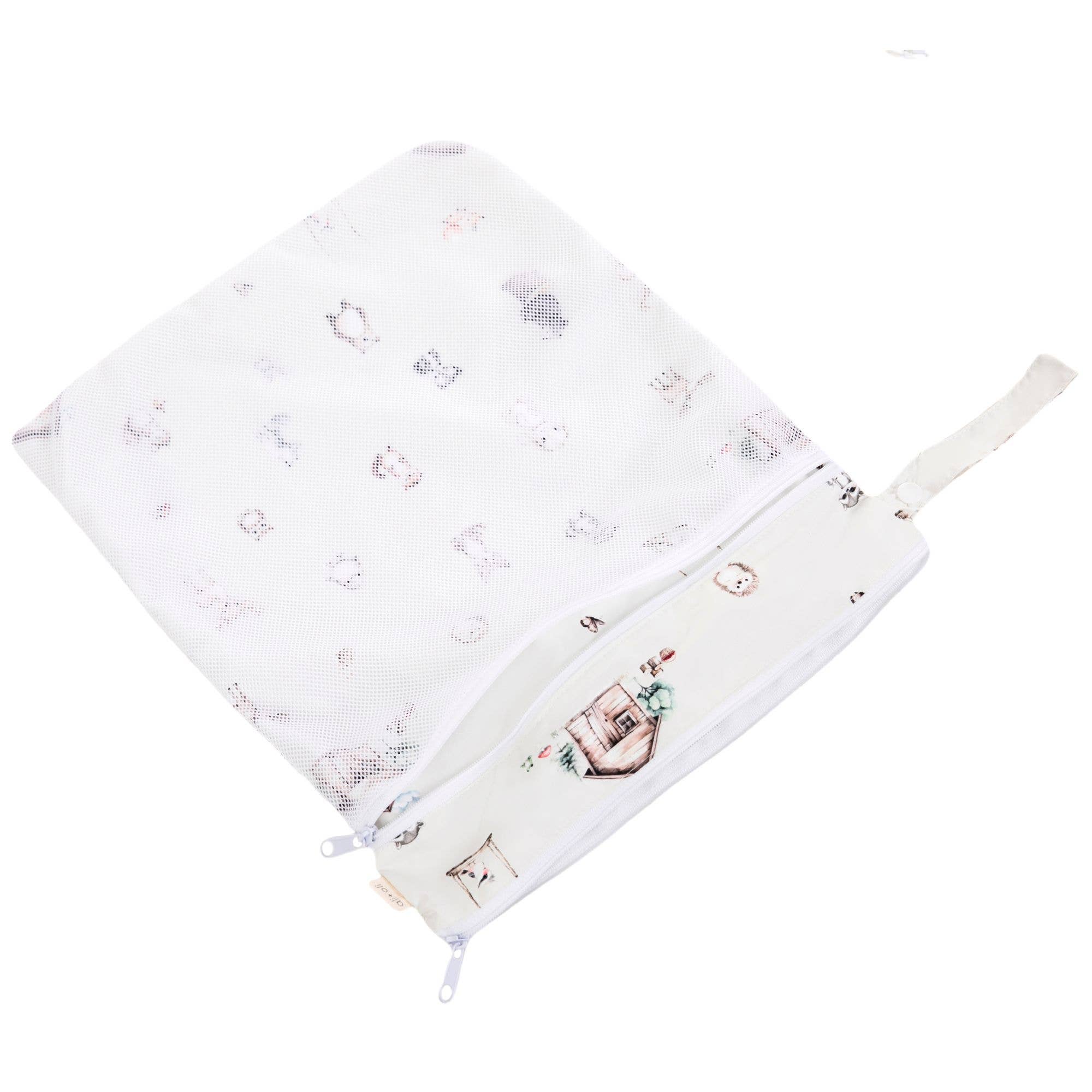 Ali+Oli - Wholesale Wet Bag - Kids & Baby - Dual-Compartment Wet/Dry Bag with Mesh Pocket (Woodlands)5