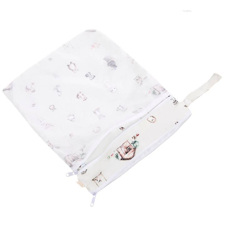 Ali+Oli - Wholesale Wet Bag - Kids & Baby - Dual-Compartment Wet/Dry Bag with Mesh Pocket (Woodlands)5