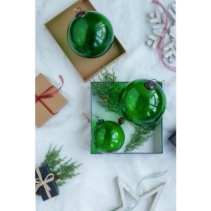 A&B Home Group Inc. - Wholesale Ornament - 5" Green Glass Ornament - Green3