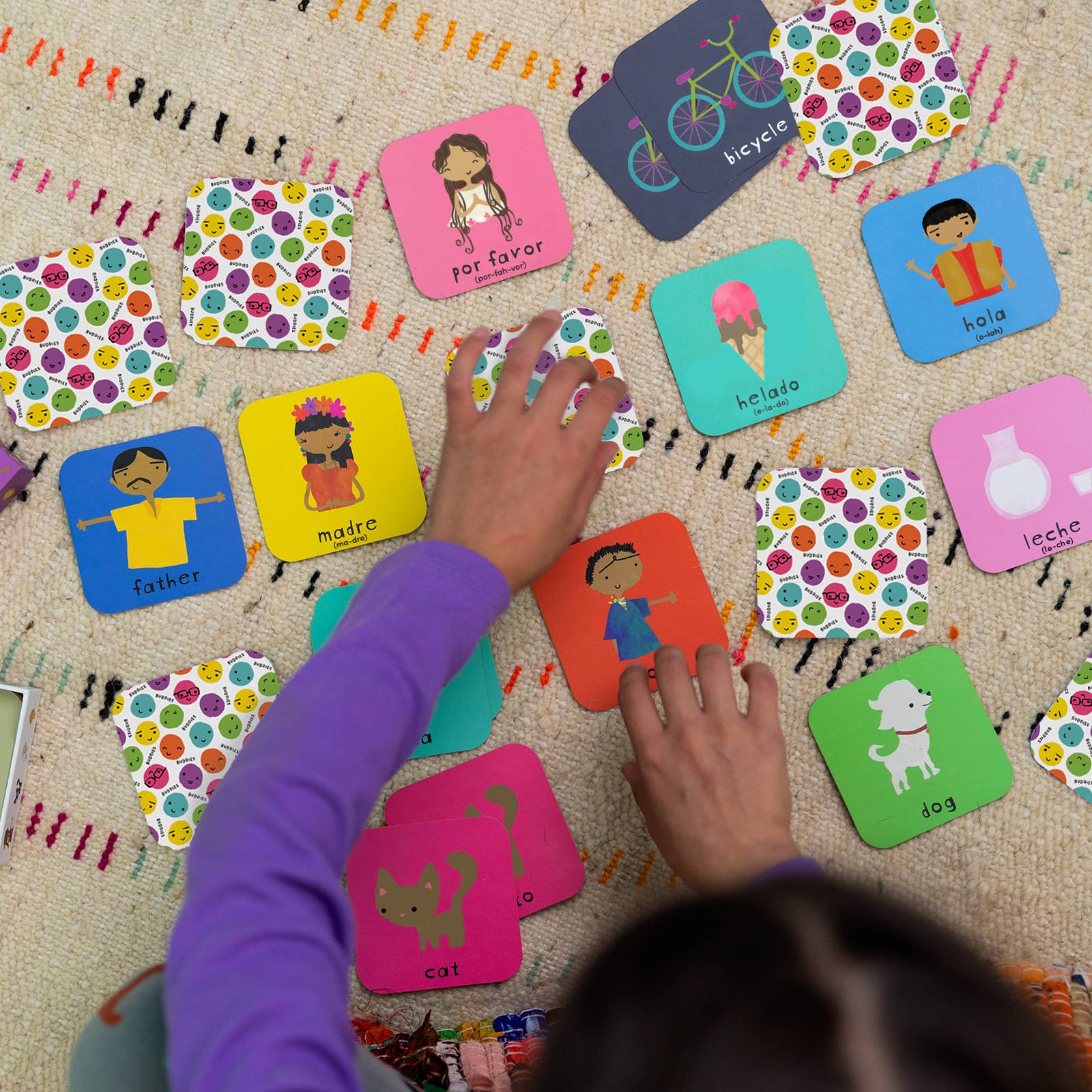 Worldwide Buddies - Wholesale Learning Cards - Kids & Baby - Minilingo Spanish/English Bilingual Flashcards for Kids3