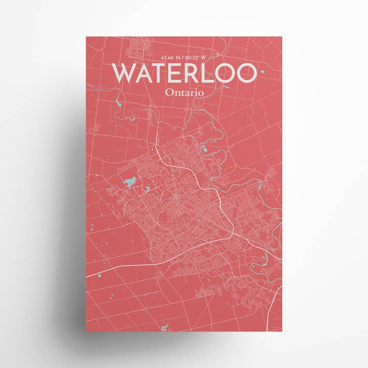 OurPoster.com - Wholesale Poster - Waterloo City Map Poster132