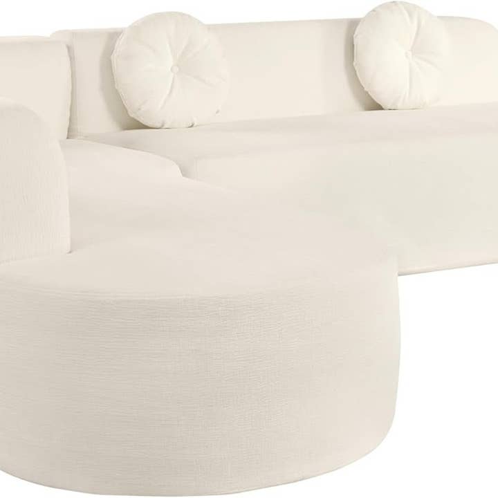 Beige Extra Large Sectional Sofa with Elegant Curved Design for wholesale on Faire4