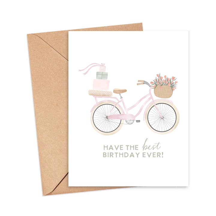 Cruiser Bike Birthday Card for wholesale by Dear Lila Paperie