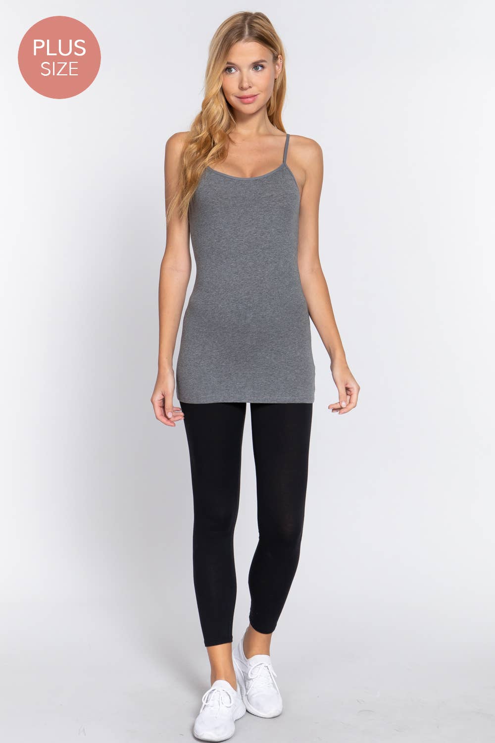 Active Basic | Active USA - Vente Caraco – femme - [GRANDE TAILLE] Camisole Basique avec Bretelles Spaghetti Réglables31