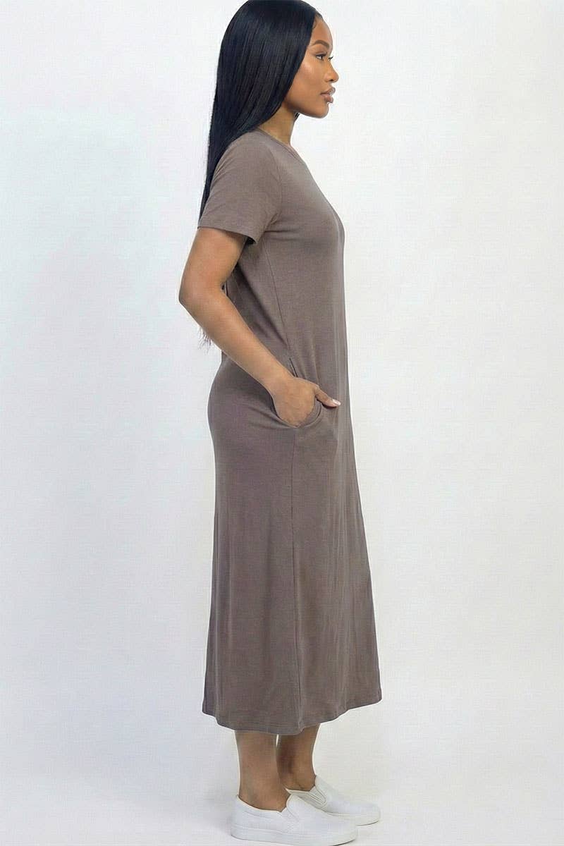 CAPELLA APPAREL - Wholesale Dress - Women's - Side Pocket Tee Dress34