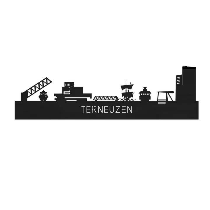 Skyline Terneuzen Noir pour la vente par WoodWideCities