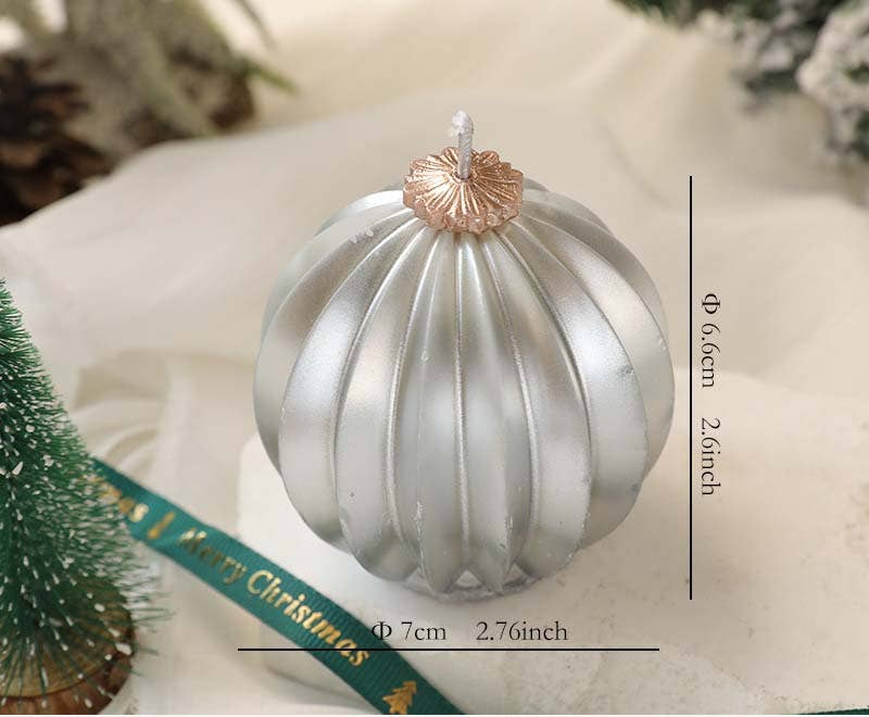Candles Meta - Wholesale Novelty Candle - Christmas Pleated Ball Home Ambience Decor Scented Candle4