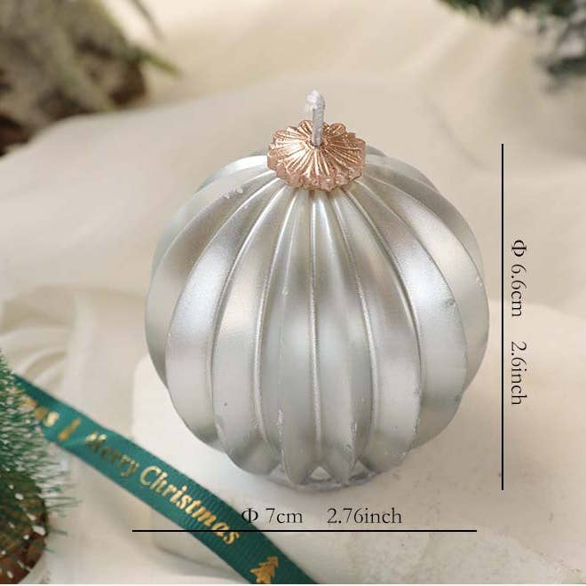 Candles Meta - Wholesale Novelty Candle - Christmas Pleated Ball Home Ambience Decor Scented Candle4