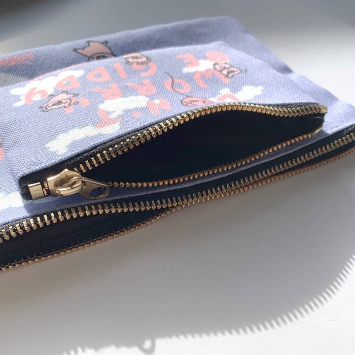 Giddy Piggies - Wholesale Pouch - Women's - Don't Worry Be Giddy Zipper Pouches1